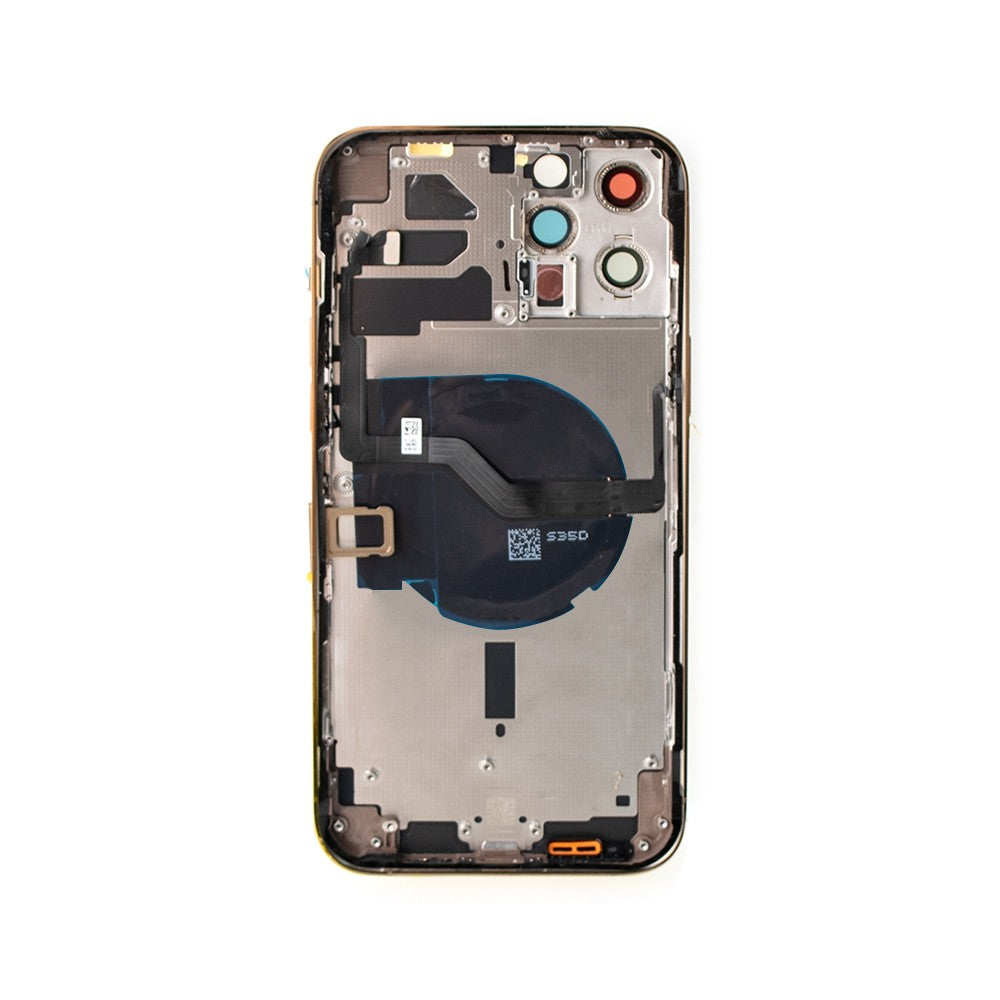 Rear Housing with Small Parts for iPhone 12 Pro Max (Purple)-Gold Rear Housing with Small Parts for iPhone 12 Pro Max (Purple)-Gold